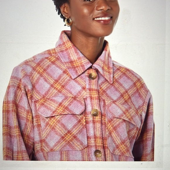 Steve Madden Brooklyn Shacket in Vintage Purple size small - Picture 2 of 7